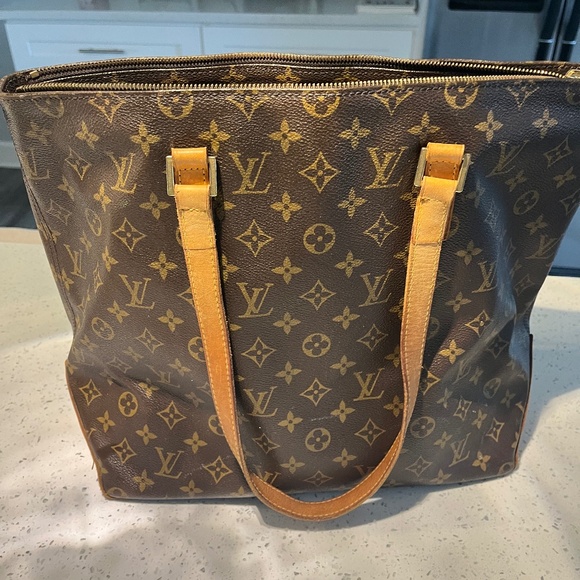Louis Vuitton Monogram Cabas Mezzo Large Brown Tote - Picture 1 of 12